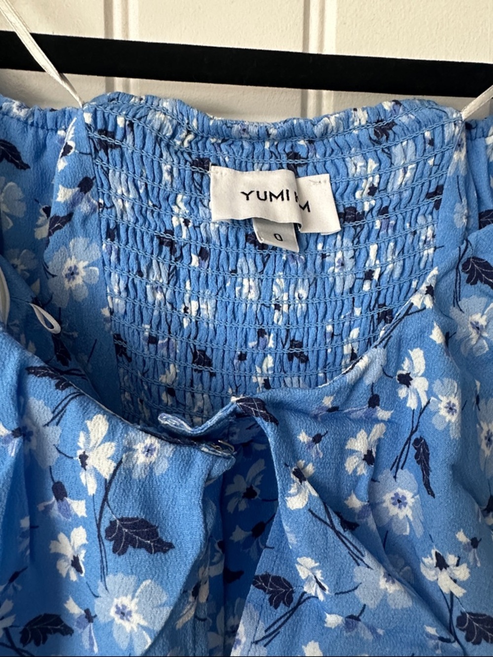 Yumi Kim Blue Floral Off-Shoulder Maxi Dress - Picture 5 of 9